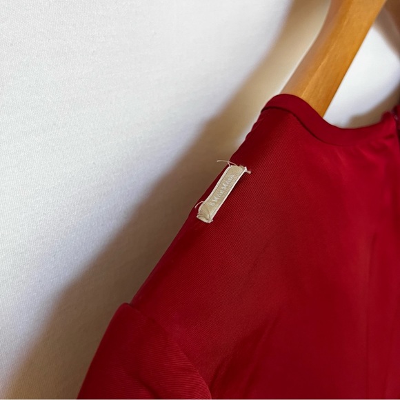 ‘S MaxMara Red Crew Neck Knee Length Party Dress.  Size 10 - Picture 6 of 15